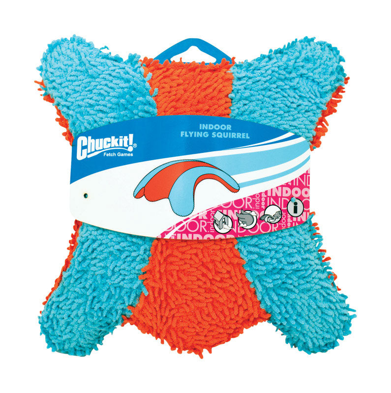 CHUCKIT! - Chuckit! Blue/Orange Terrycloth Flying Squirrel Medium 1 pk