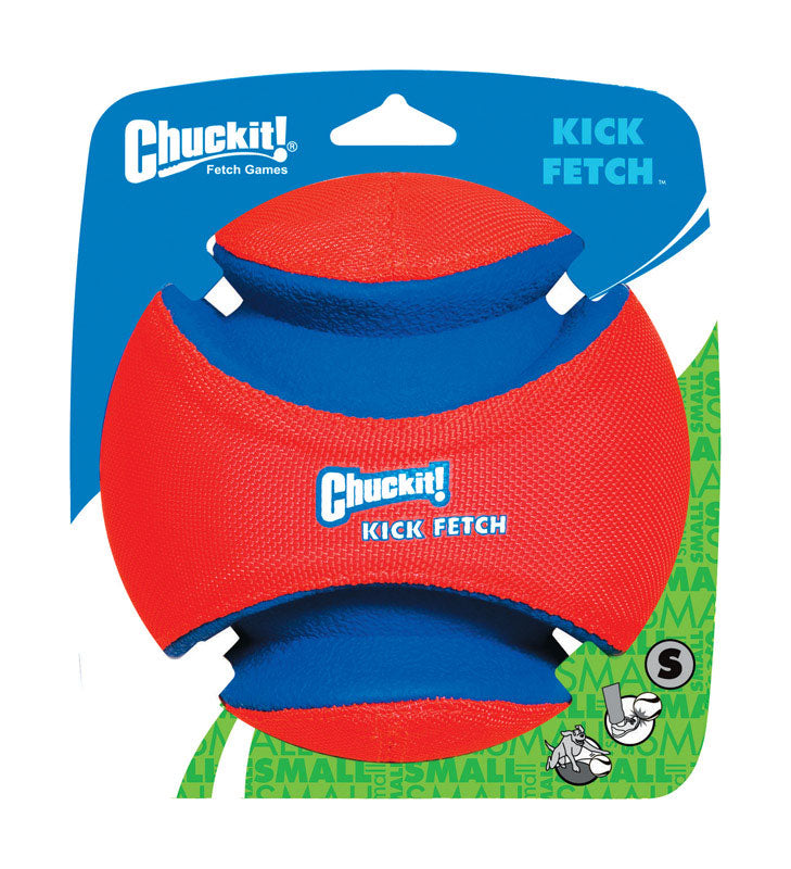 CHUCKIT! - Chuckit! Blue/Orange Rubber Kick Fetch Ball Dog Toy Small 1 pk