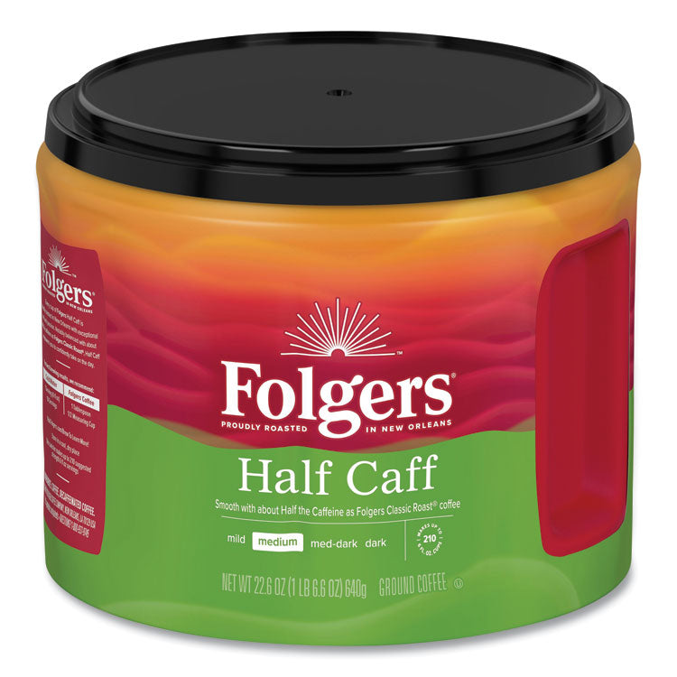 Folgers - Coffee, Half Caff, 22.6 oz Canister