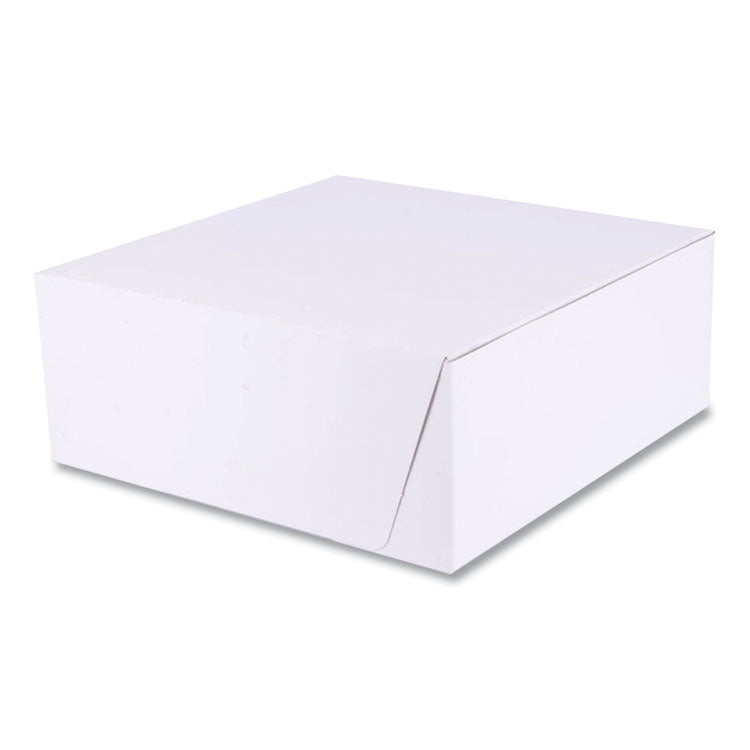 SCT - White One-Piece Non-Window Bakery Boxes, Standard, 10 x 10 x 4, White, Paper, 100/Bundle