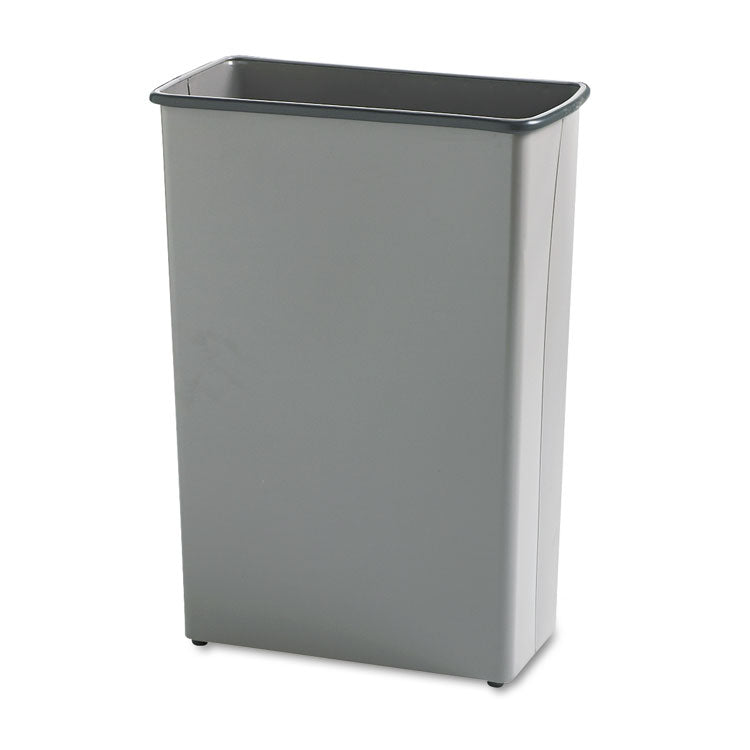 Safco - Square and Rectangular Wastebasket, 88 qt, Steel, Charcoal