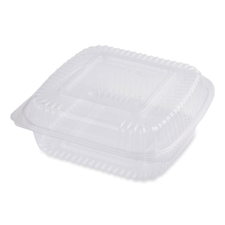 World Centric - PLA Hinged Clamshells, 46 oz, 8.3 x 8.6 x 3.1, Clear, Plastic, 300/Carton