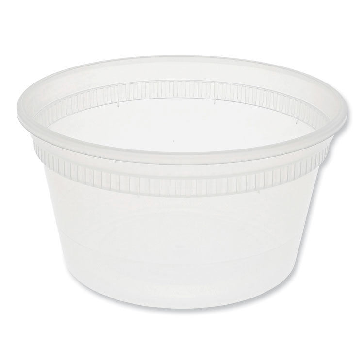Pactiv Evergreen - Newspring DELItainer Microwavable Container, 12 oz, 4.55 x 4.55 x 2.45, Clear, Plastic, 480/Carton