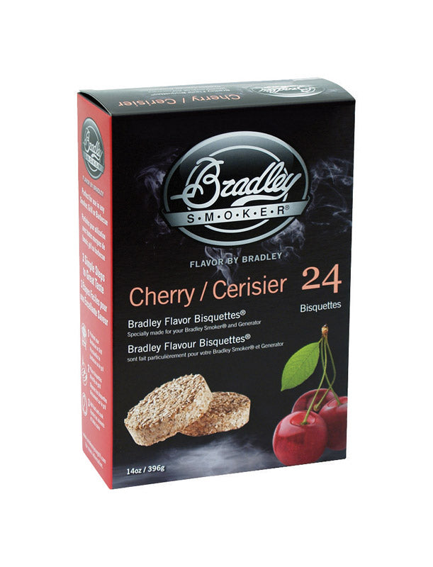 BRADLEY SMOKER - Bradley Smoker All Natural Cherry All Natural Wood Bisquettes 24 pk