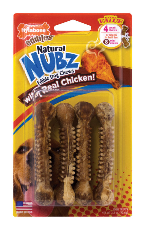 NYLABONE - Nylabone Nubz Chicken Chews For Dogs 3.3 oz 4 pk