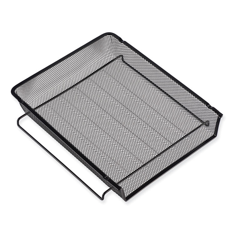 Universal - Deluxe Mesh Stacking Side Load Tray, 1 Section, Legal Size Files, 17" x 10.88" x 2.5", Black