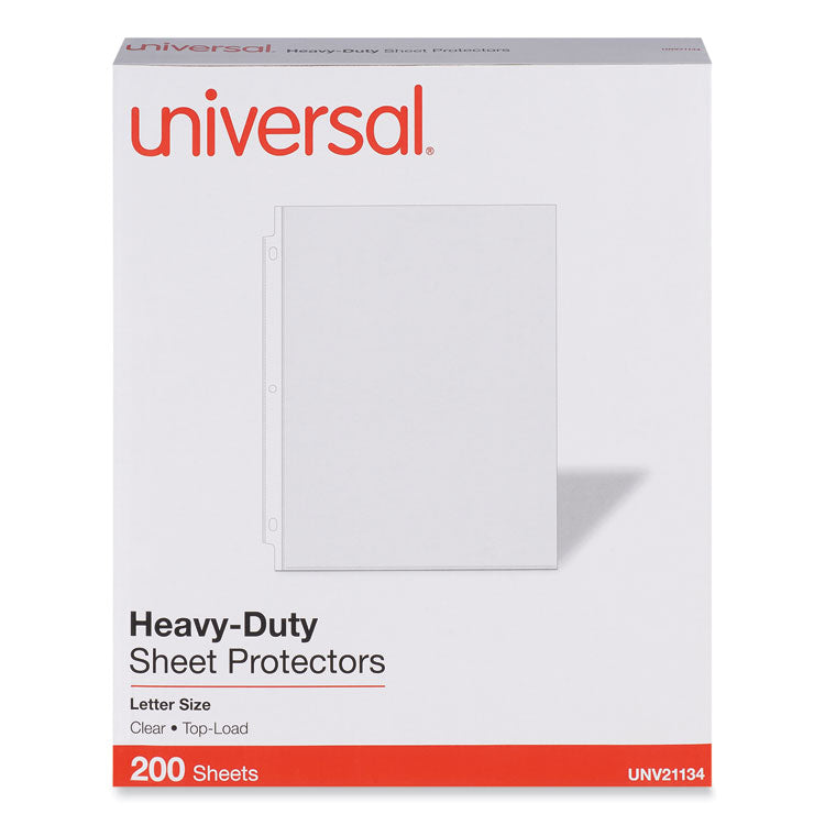 Universal - Top-Load Poly Sheet Protectors, Heavy Gauge, Letter Size, Clear, 200/Pack