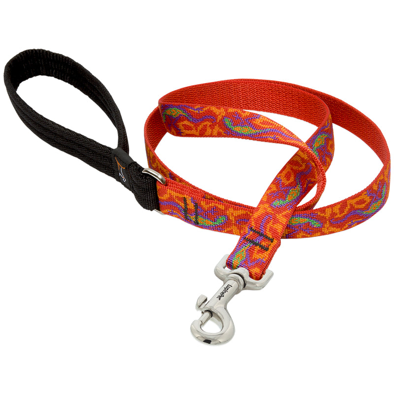 LUPINEPET - LupinePet Original Designs Multicolor Go Go Gecko Nylon Dog Leash