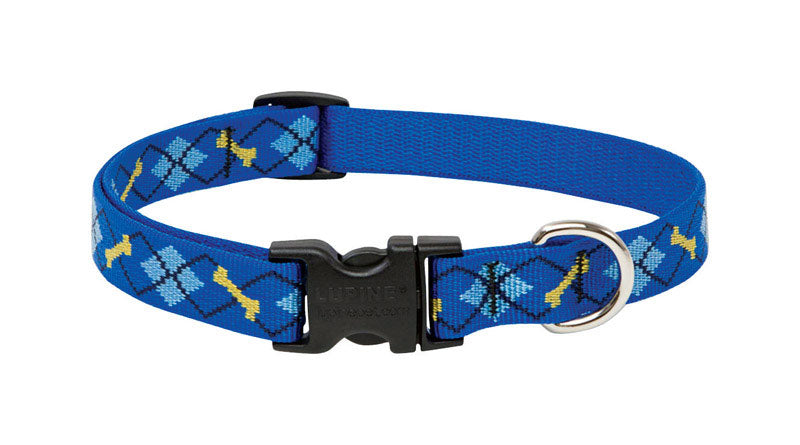 LUPINEPET - LupinePet Original Designs Multicolor Dapper Dog Nylon Dog Adjustable Collar [41801]