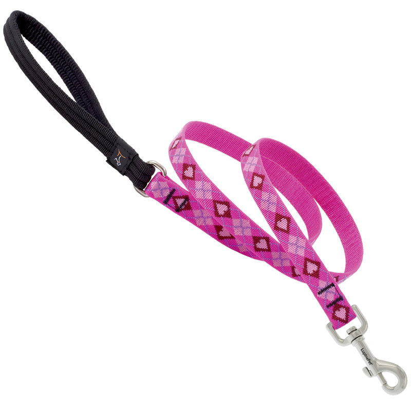 LUPINEPET - LupinePet Original Designs Multicolor Puppy Love Nylon Dog Leash