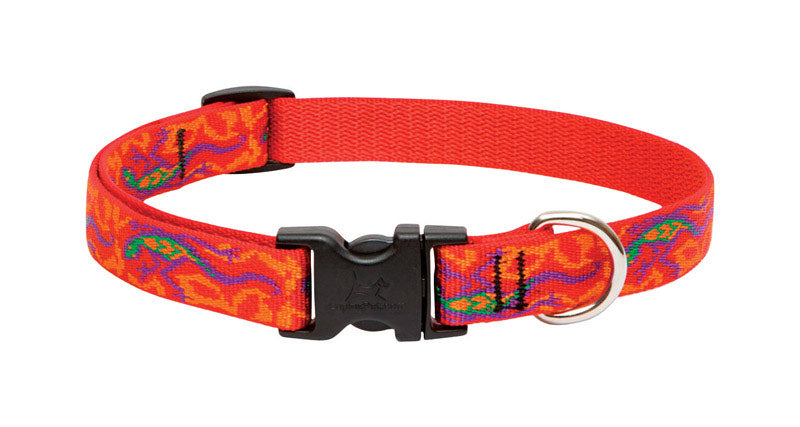 LUPINEPET - LupinePet Original Designs Multicolor Go Go Gecko Nylon Dog Adjustable Collar [41001]