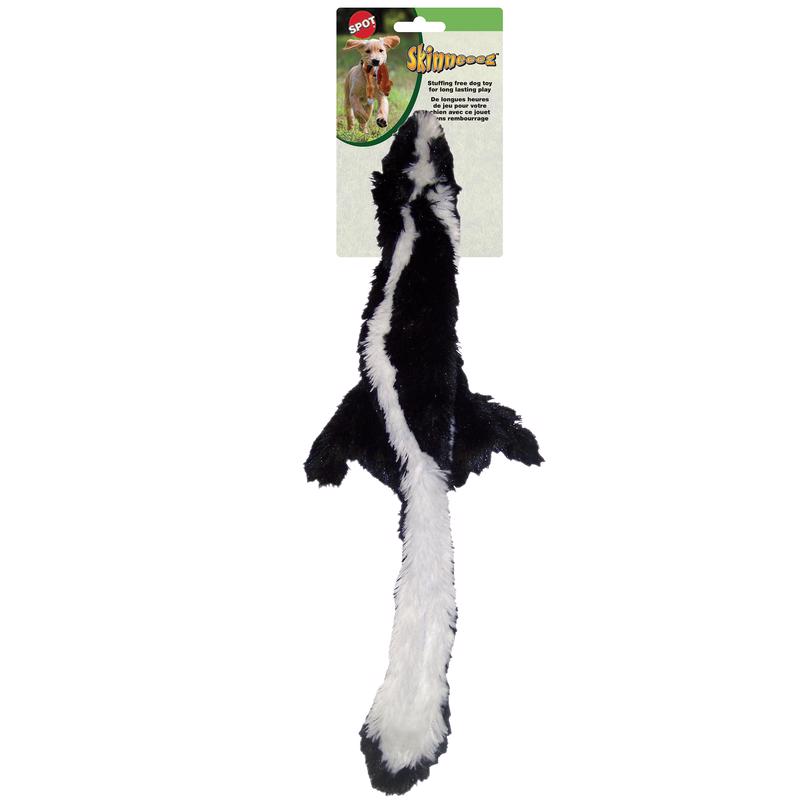 SPOT - Spot Skinneeez Black/White Plush Skunk Dog Toy Medium 1 pk