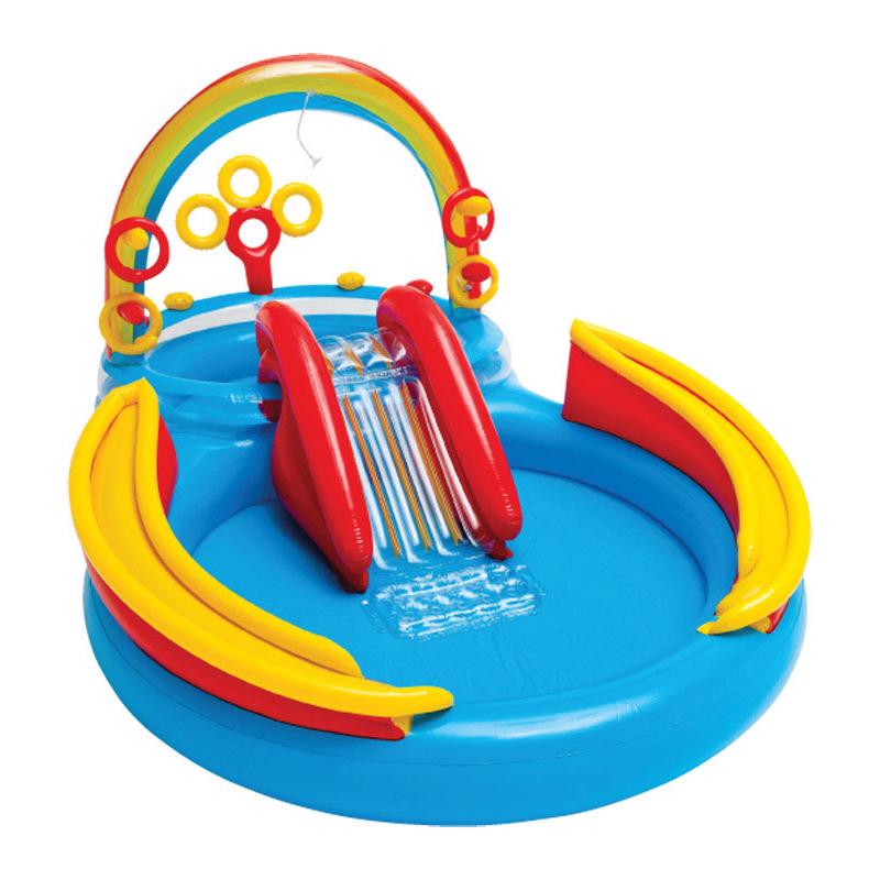 INTEX - Intex Multicolored Vinyl Inflatable Pool Rainbow Ring Play Center