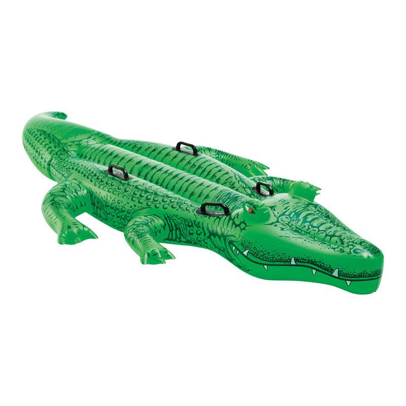 INTEX - Intex Green Vinyl Inflatable Giant Gator Ride-On Pool Float