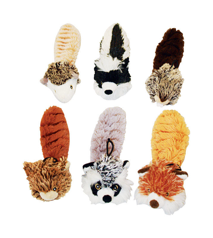 MULTIPET - Multipet Bouncy Burrow Buddies Assorted Plush Assortment Dog Toy Medium 1 pk