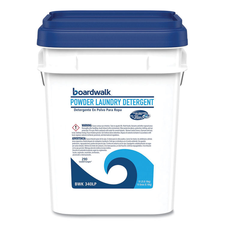 Boardwalk - Laundry Detergent Powder, Low Foam, Crisp Clean Scent, 18 lb Pail