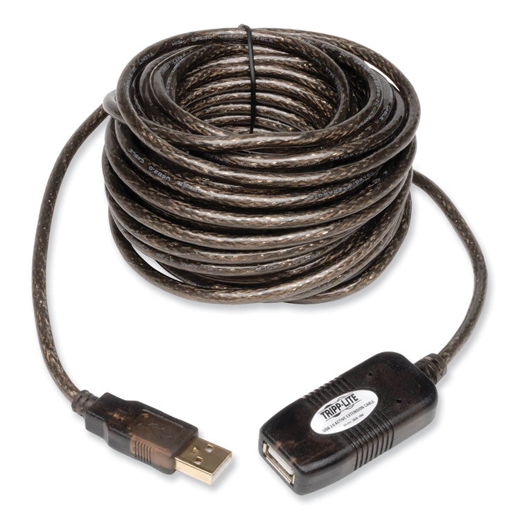 Tripp Lite - USB 2.0 Active Extension Cable, A to A (M/F), 16 ft, Black