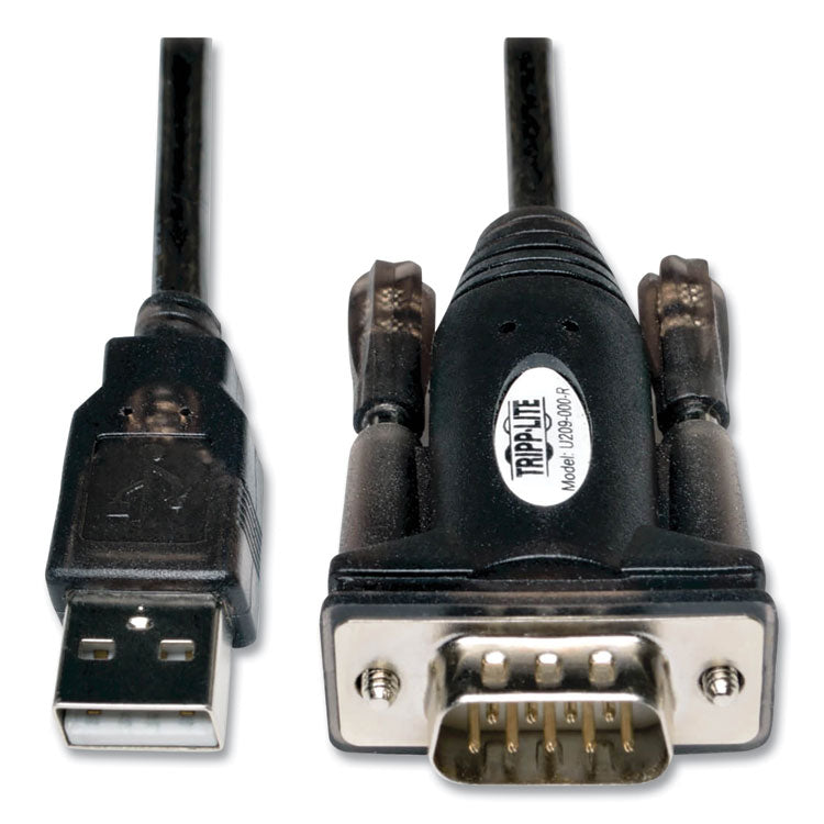 Tripp Lite - USB-A to Serial Adapter Cable, 5 ft, Black