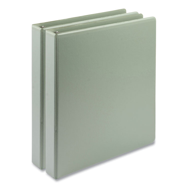 Samsill - Earth's Choice Plant-Based BOHO D-Ring View Binders, 1" Capacity, 11 x 8.5, Sage, 2/Pack