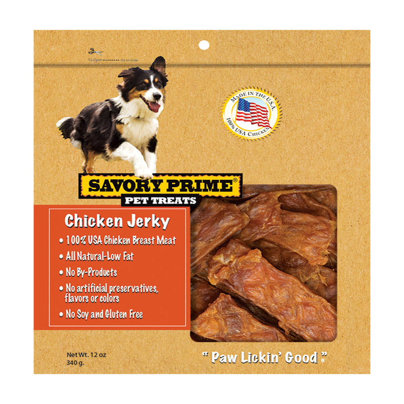 SAVORY PRIME - Savory Prime Chicken Jerky Grain Free Treats For Dogs 12 oz 1 each