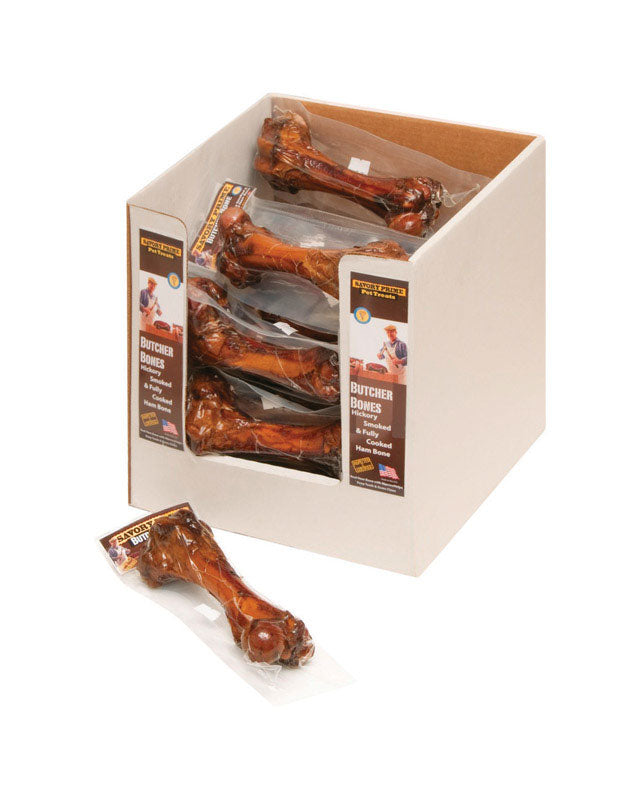 SAVORY PRIME - Savory Prime Butcher Bones Smoked Ham Grain Free Treats For Dogs 12 in. 1 pk - Case of 24