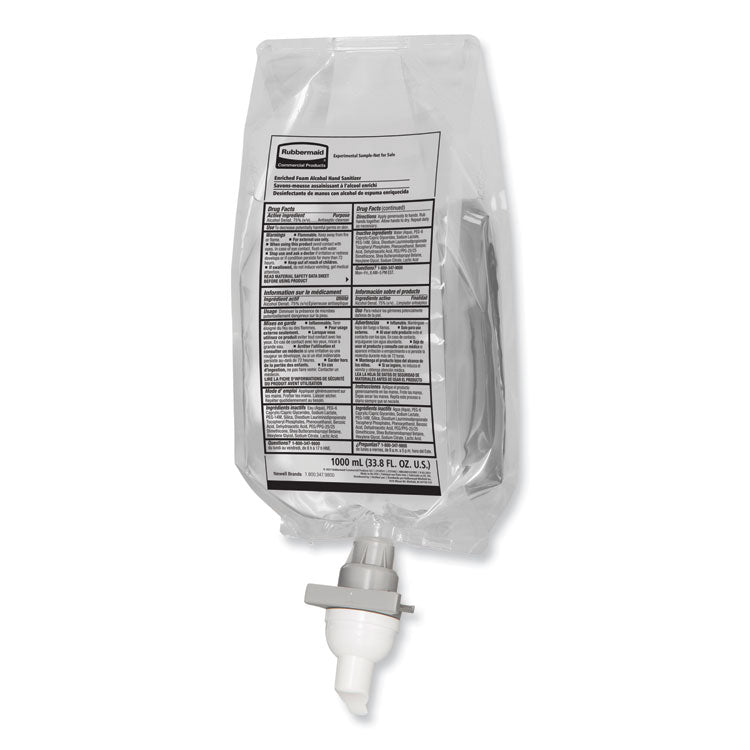 Rubbermaid Commercial - AutoFoam Refill With Alcohol Foam Hand Sanitizer, Clear, 1,000 mL, Fragrance-Free, 4/Carton