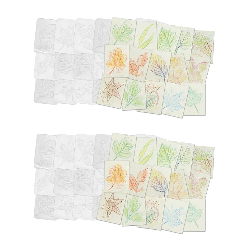 ROYLCO - Leaf Rubbing Plates, 16 Per Pack, 2 Packs
