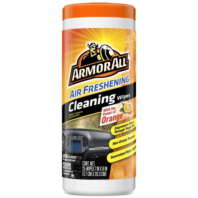 ARMOR ALL - Armor All Multi-Surface Air Freshening Cleaner Wipes Orange Scent 25 ct
