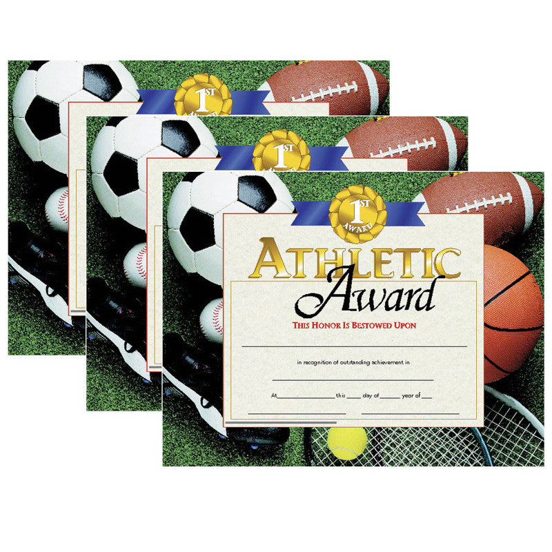 HAYES PUBLISHING - Athletic Award Certificates, 30 Per Pack, 3 Packs