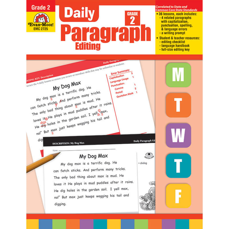 EVAN-MOOR - Daily Paragraph Editing Book, Grade 2