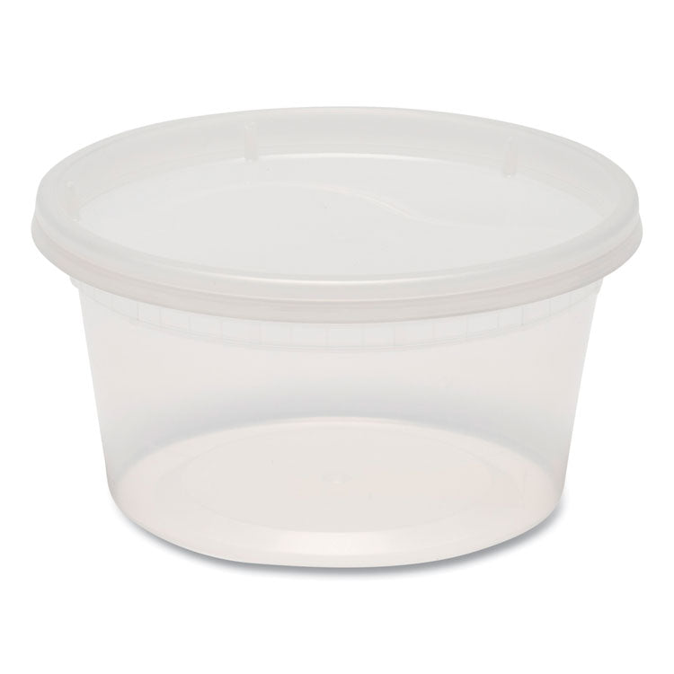 GEN - Plastic Deli Container with Lid, 12 oz, Clear, Plastic, 240/Carton