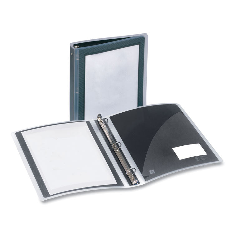 Avery - Flexi-View Binder with Round Rings, 3 Rings, 1.5" Capacity, 11 x 8.5, Black