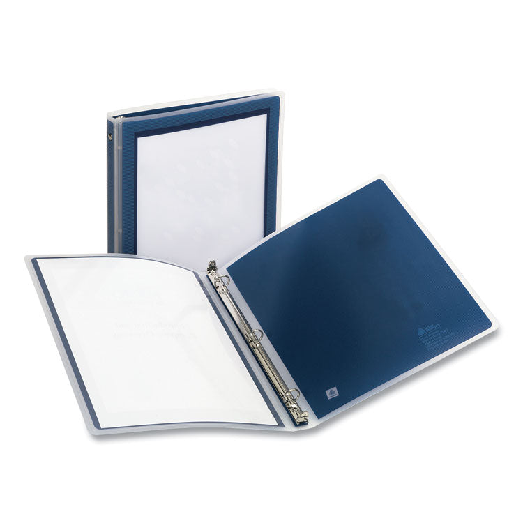 Avery - Flexi-View Binder with Round Rings, 3 Rings, 0.5" Capacity, 11 x 8.5, Navy Blue