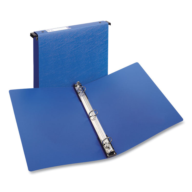 Avery - Hanging Storage Flexible Non-View Binder with Round Rings, 3 Rings, 1" Capacity, 11 x 8.5, Blue