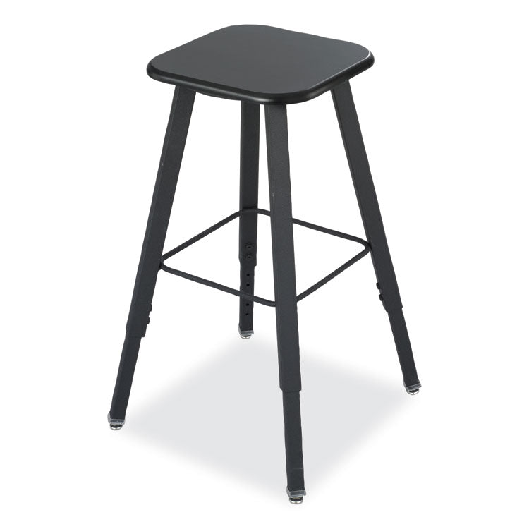 Safco - AlphaBetter Adjustable-Height Student Stool, Backless, Supports Up to 250 lb, 35.5" Seat Height, Black