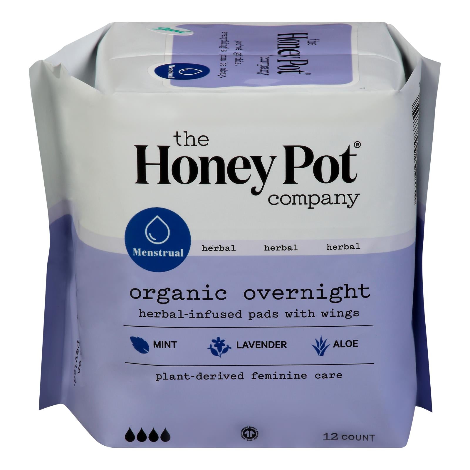 The Honey Pot - Mnstrl Pads Overnt Herbal - 1 Each 1-12 Ct