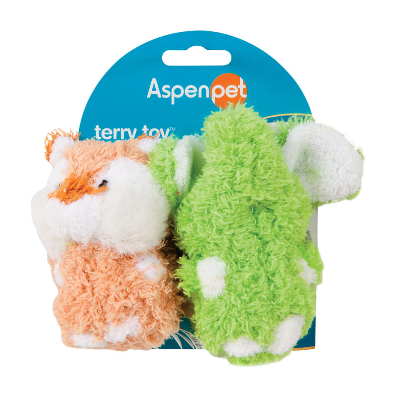 ASPEN PET - Aspen Pet Multicolored Plush Elephant Squeak Dog Toy Small 1 pk