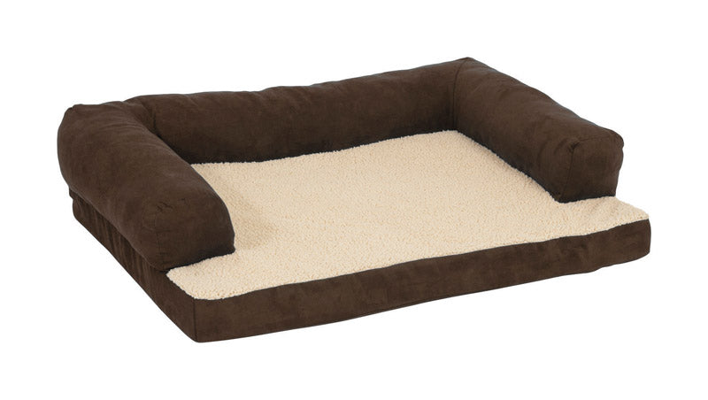 ASPEN PET - Aspen Pet Brown Micro Suede Pet Bed 7.5 in. H X 25 in. W X 35 in. L