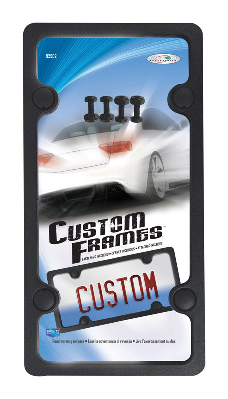 CUSTOM ACCESSORIES - Custom Accessories Black ABS License Plate Frame