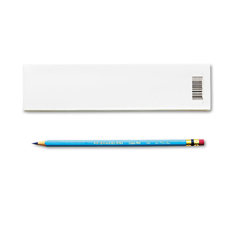 Prismacolor - Col-Erase Pencil with Eraser, 0.7 mm, 2B (#1), Non-Photo Blue Lead, Non-Photo Blue Barrel, Dozen