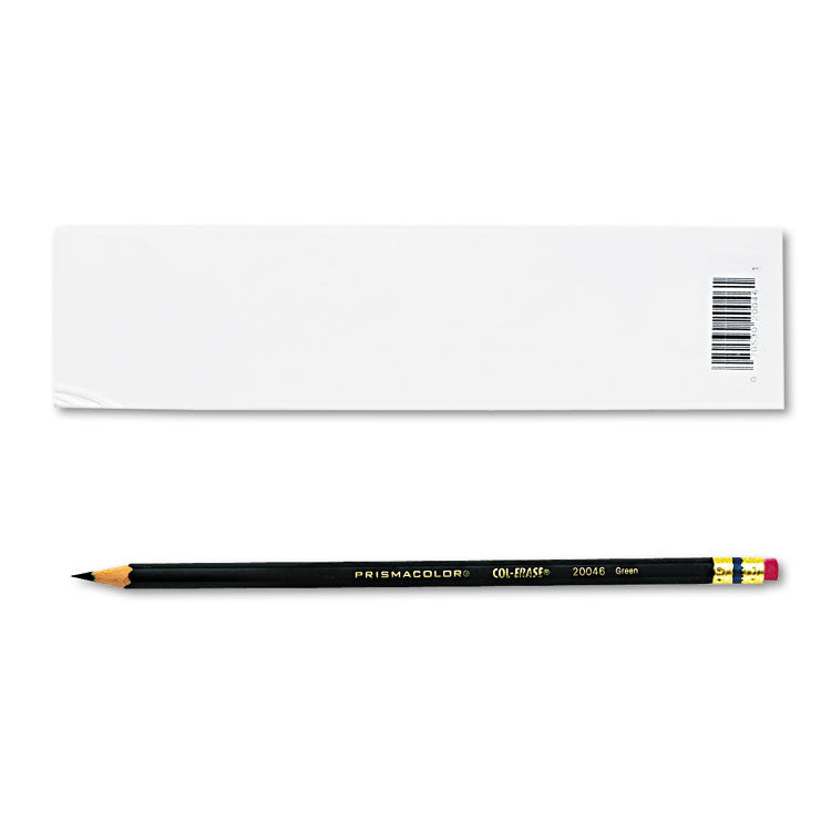 Prismacolor - Col-Erase Pencil with Eraser, 0.7 mm, 2B (#1), Green Lead, Green Barrel, Dozen