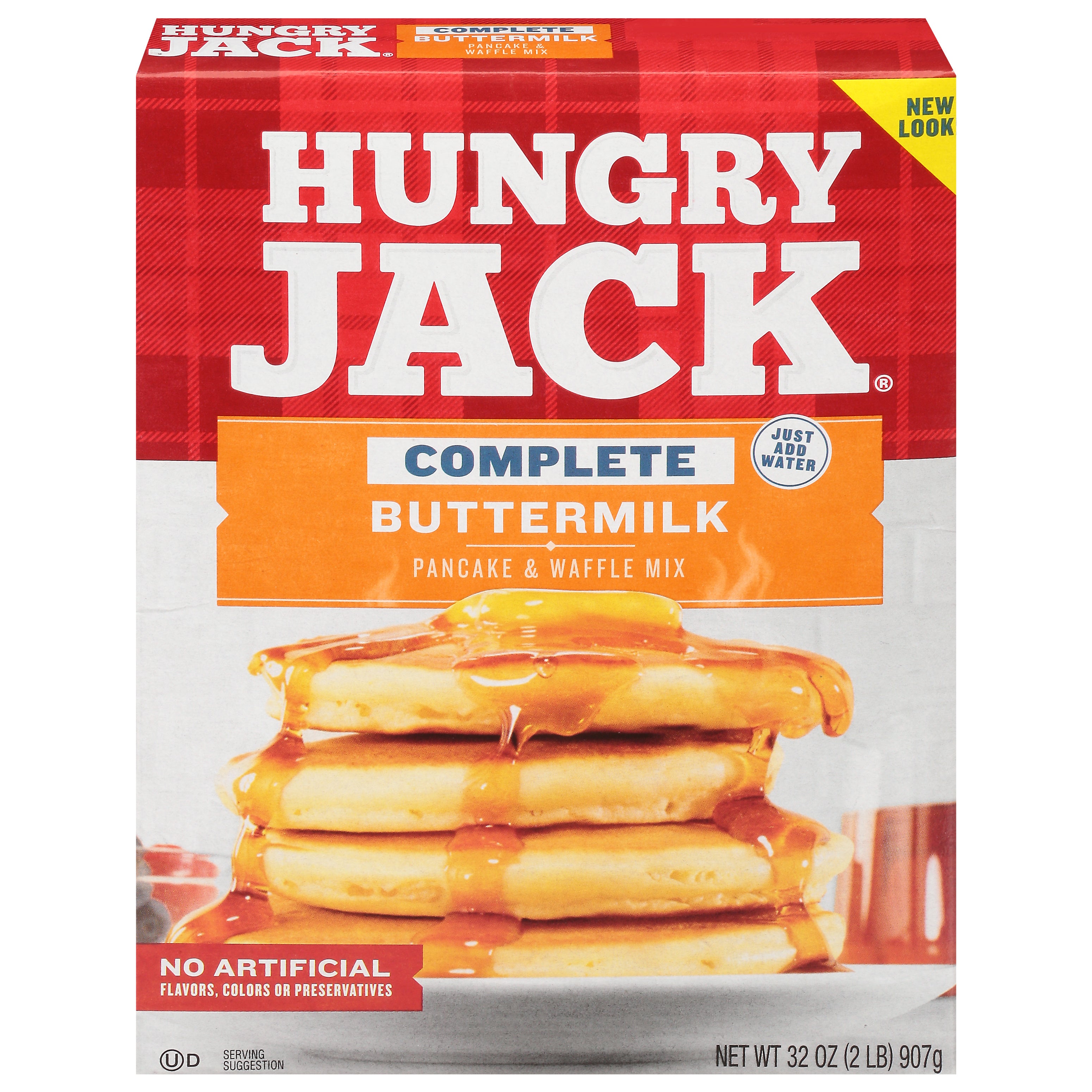 Hungry Jack Complete Buttermilk Pancake & Waffle Mix 32 oz - Case of 6