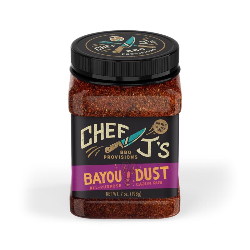 CHEF J'S BBQ PROVISIONS - Chef J's BBQ Provisions Bayou Dust BBQ Rub 7 oz
