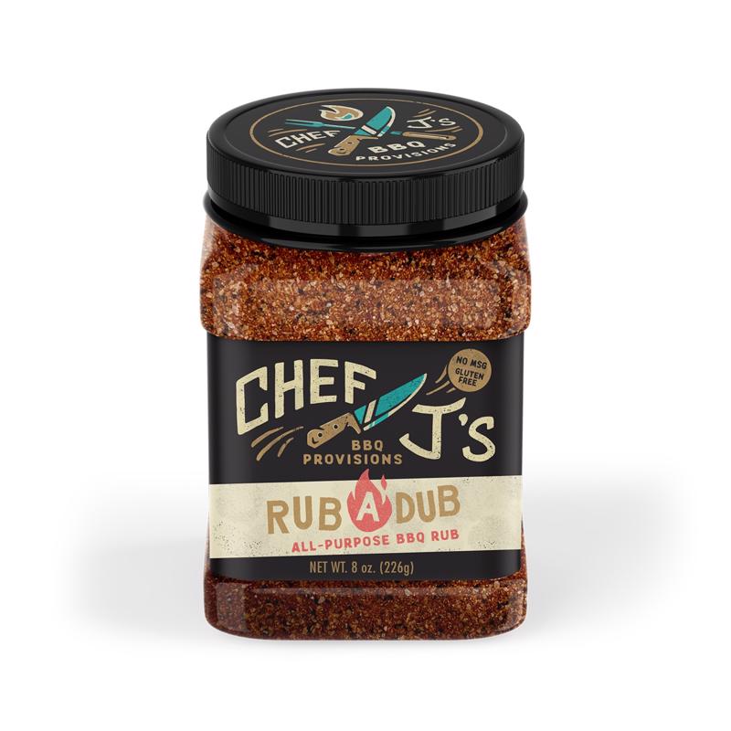 CHEF J'S BBQ PROVISIONS - Chef J's BBQ Provisions Rub-A-Dub BBQ Rub 8 oz