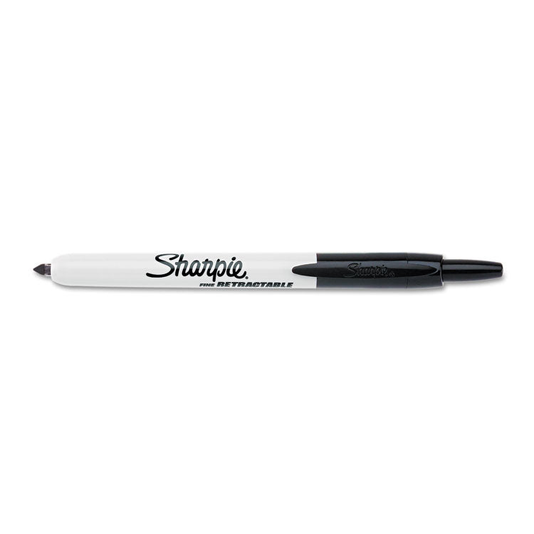 Sharpie - Retractable Permanent Marker Value Pack, Fine Bullet Tip, Black, 36/Pack