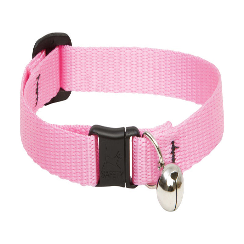 LUPINEPET - LupinePet Basic Solids Pink Pink Nylon Cat Collar