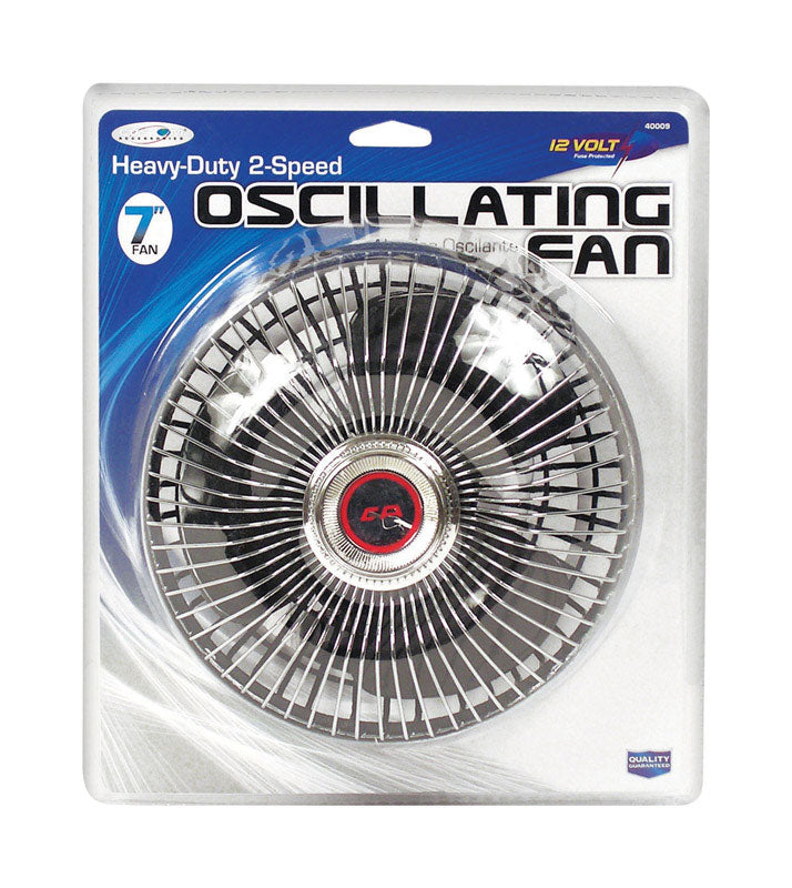 CUSTOM ACCESSORIES - Custom Accessories 12 V Black Oscillating Fan 1 pk