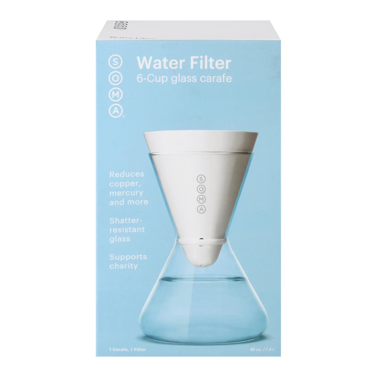 Soma - Carafe Glass 6 Cups - Case of 2 - 48 OZ