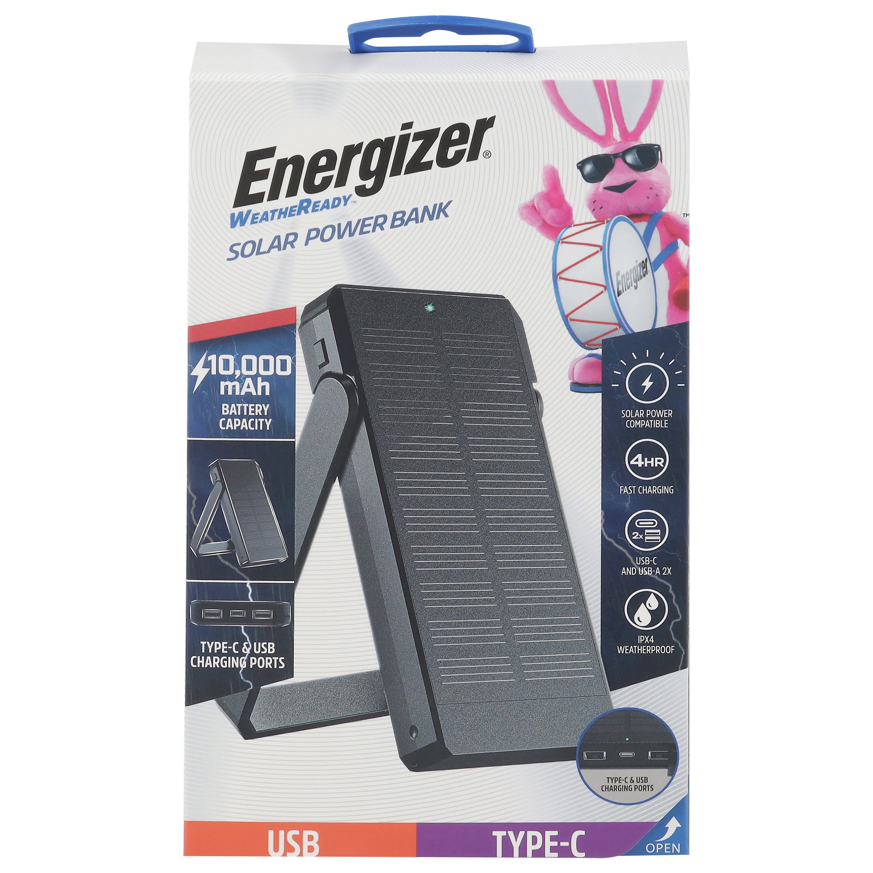 Energizer USB/Type-C Solar Powerbank 1 ea - Case of 1