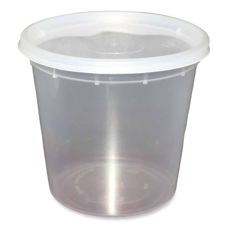 GEN - Plastic Deli Container with Lid, 24 oz, Clear, Plastic, 240/Carton